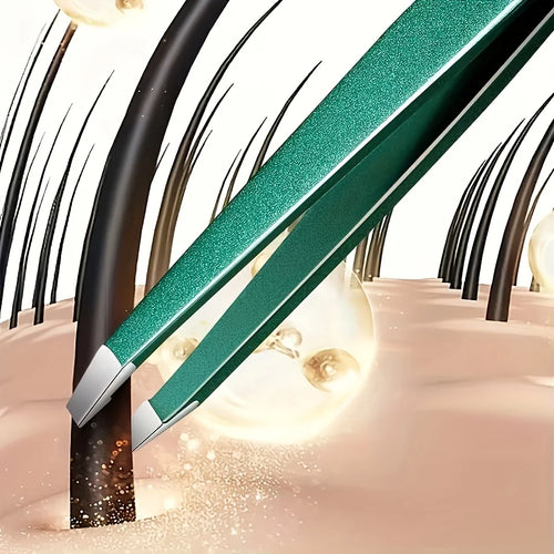 4-Piece Stainless Steel Eyebrow Tweezer Set