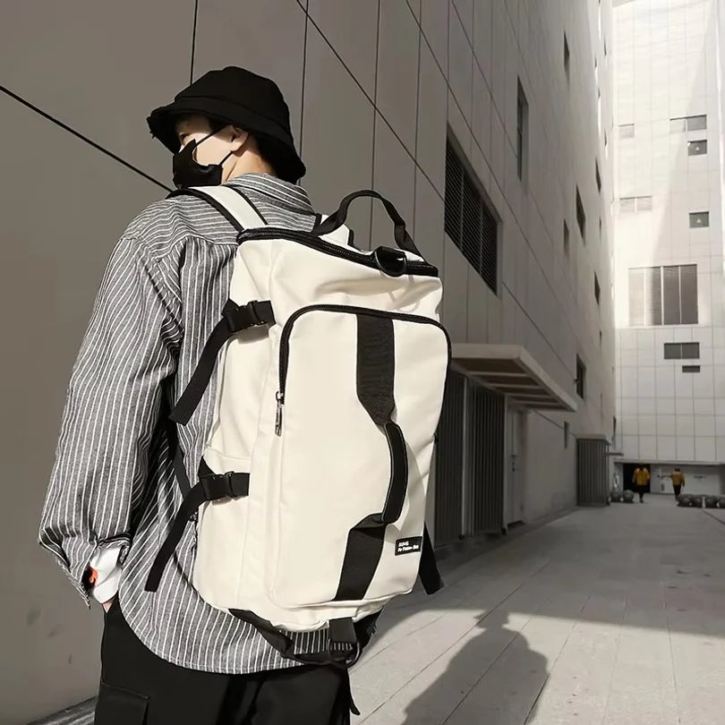 Men Large Travel Shoulder Bag Waterproof Sport Duffle Backpack Outdoor Luggage Pack Trip Bucket Rucksack Function Mochila XA380C