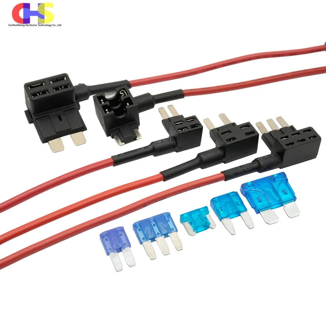 (1-15PCS) 12V 16AWG Add-a-circuit TAP Adapter Micro Mini Standard ATM APM Fuse Holder Blade Type For Auto Electrical Maintenance