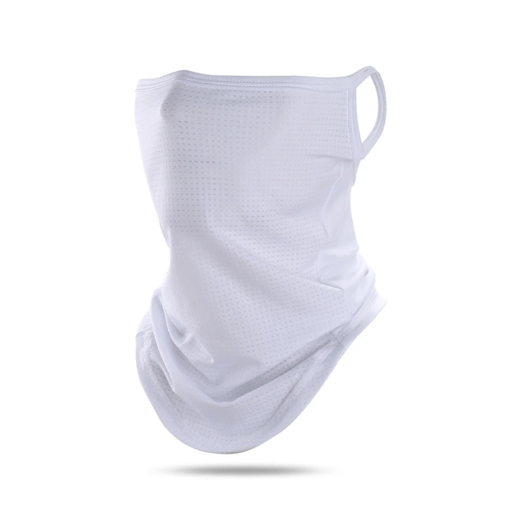 Men Summer Sports Black Mesh Ice Silk Bandana Running Tube Scarf Hiking Ski Fishing Hunting Cycling Snowboard Soft Scarves Women