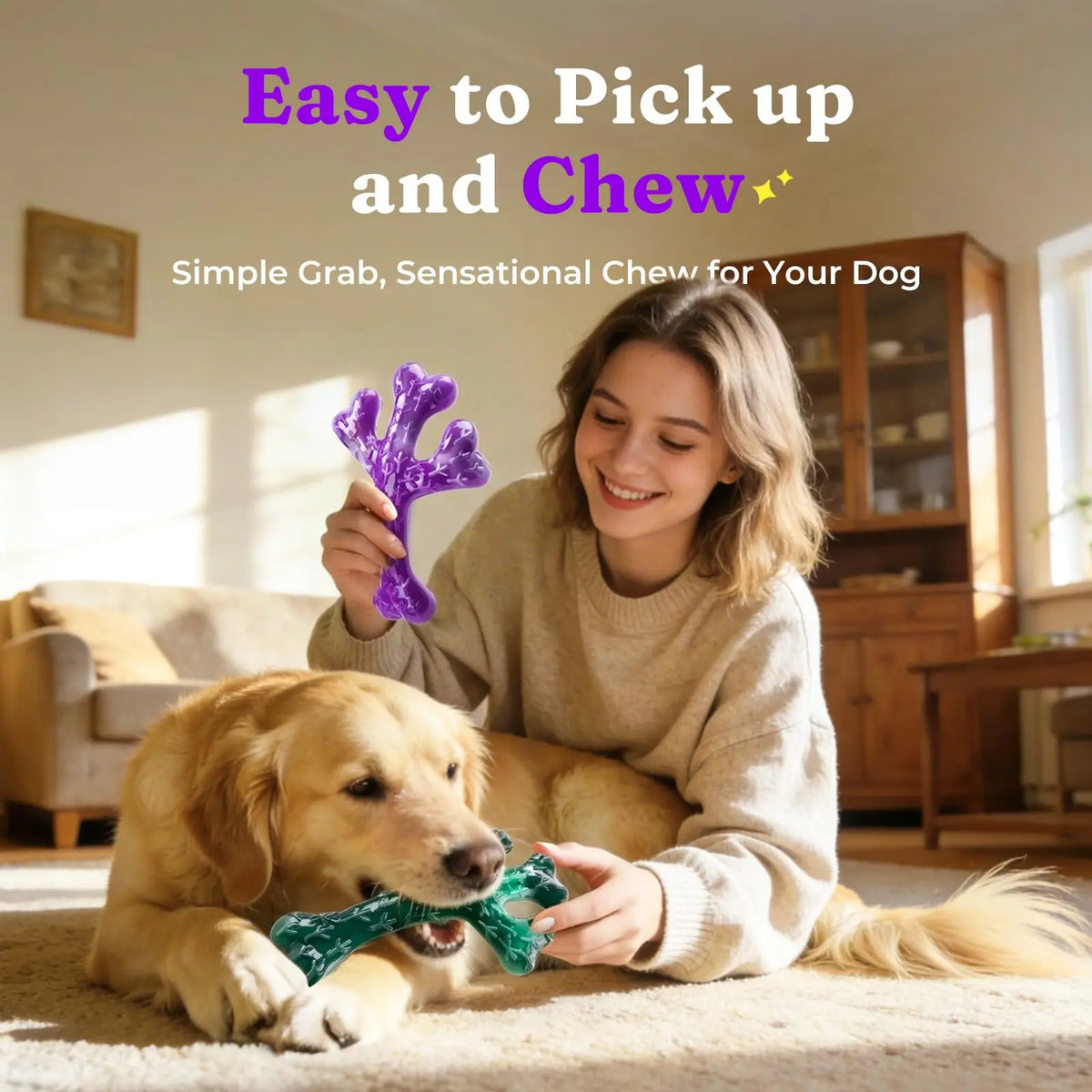 Indestructible Dog Chew Toys for Aggressive Chewers Large Breed Tough Bite Resistant Interactive Pet Toy Keep Dogs Busy Durable Training Supplies Puppy Gift