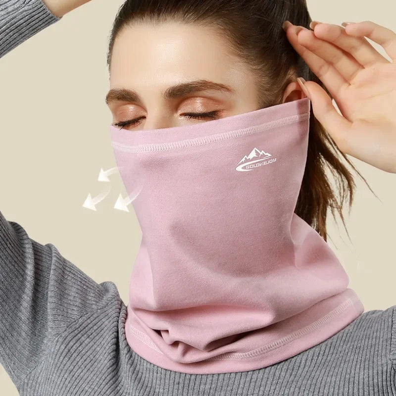 New Winter Sports Running Ski Mask Velvet Thermal Neck Warmer Ski Hiking Cycling Riding Snowboard Scarf Men Women Hiking Scarves