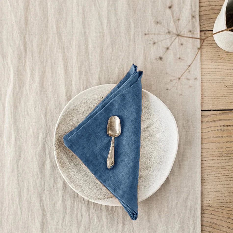 4-Piece Pure Linen Napkin Set – 40×40 cm