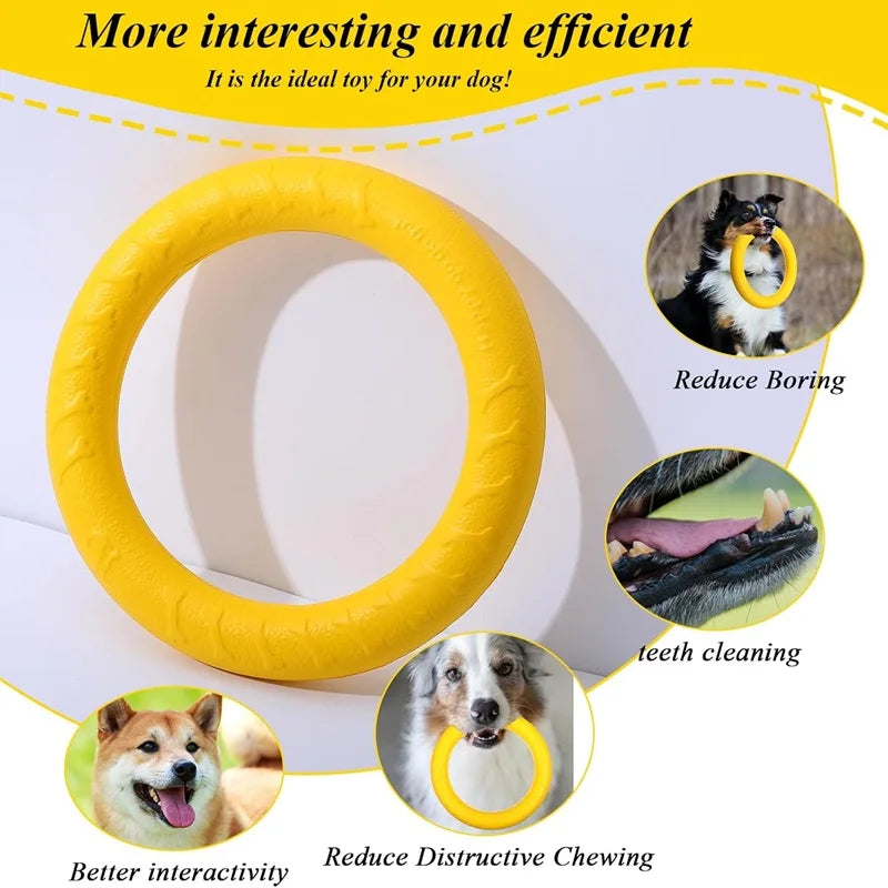 Dog Toys Pet Flying Discs EVA Dog Training Ring Puller Resistant Toys For Dogs Floating Puppy Bite Ring Toy Interactive