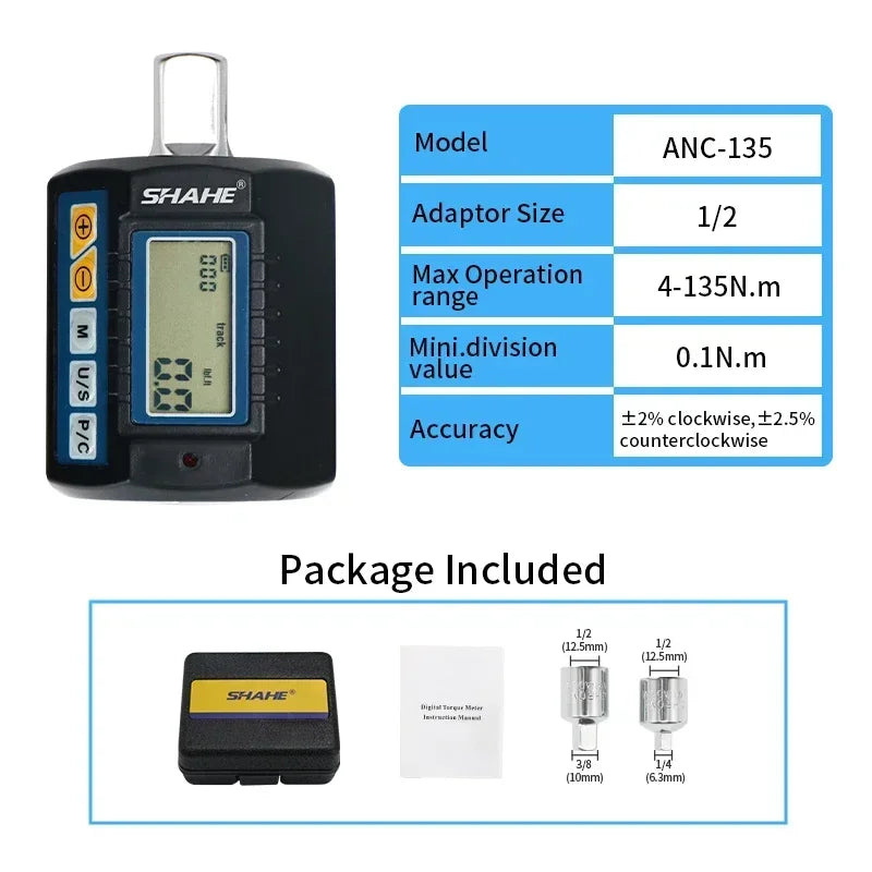 SHAHE ANC Digital Torque Adapter, 4 Models