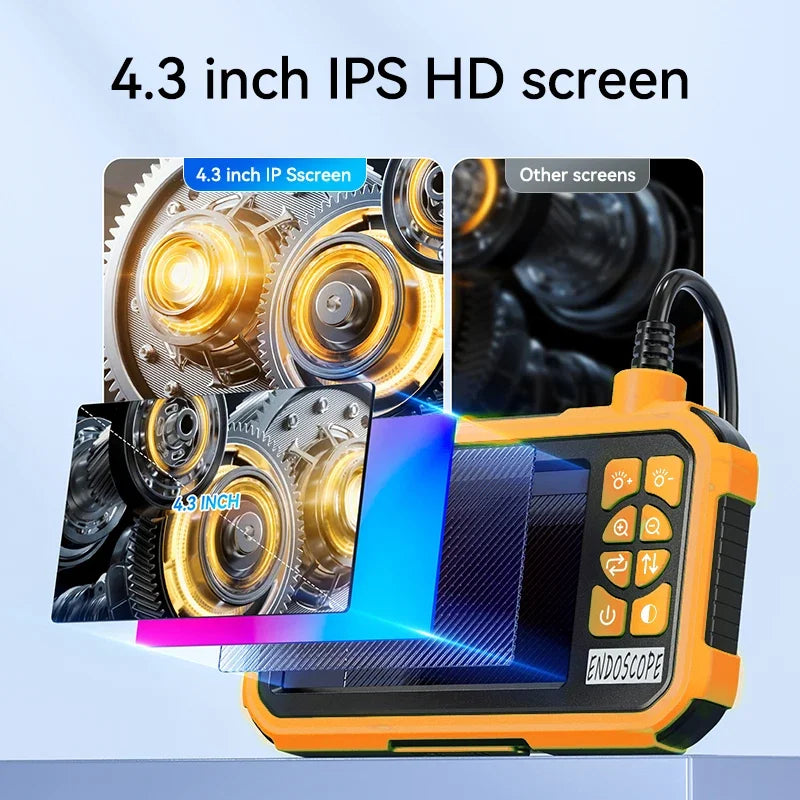 FUERS 1/5/10/20/30M Single/Dual Lens Endoscope Camera 1080P Semi-Rigid Snake Camera Sewer Cable 2600mAh Battery for Pipeline