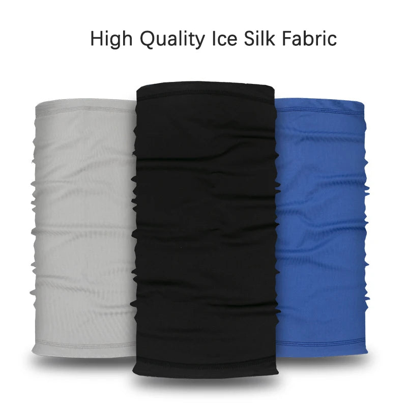 Neck Warmer Summer Breathable Face Mask Sun Protection Ice Silk Outdoor Fishing Magic Neckerchief Cycling Sports Hiking Scarves
