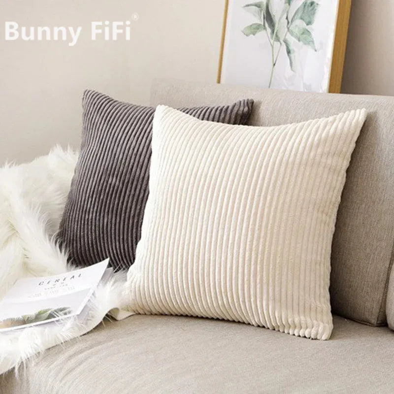 Striped Corduroy Cushion Cover – Multiple Sizes