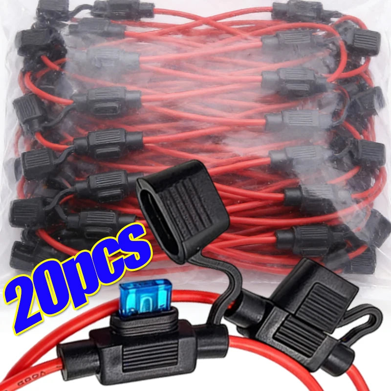 12V Inline Mini Blade Fuse Holders, 5–20 Pack