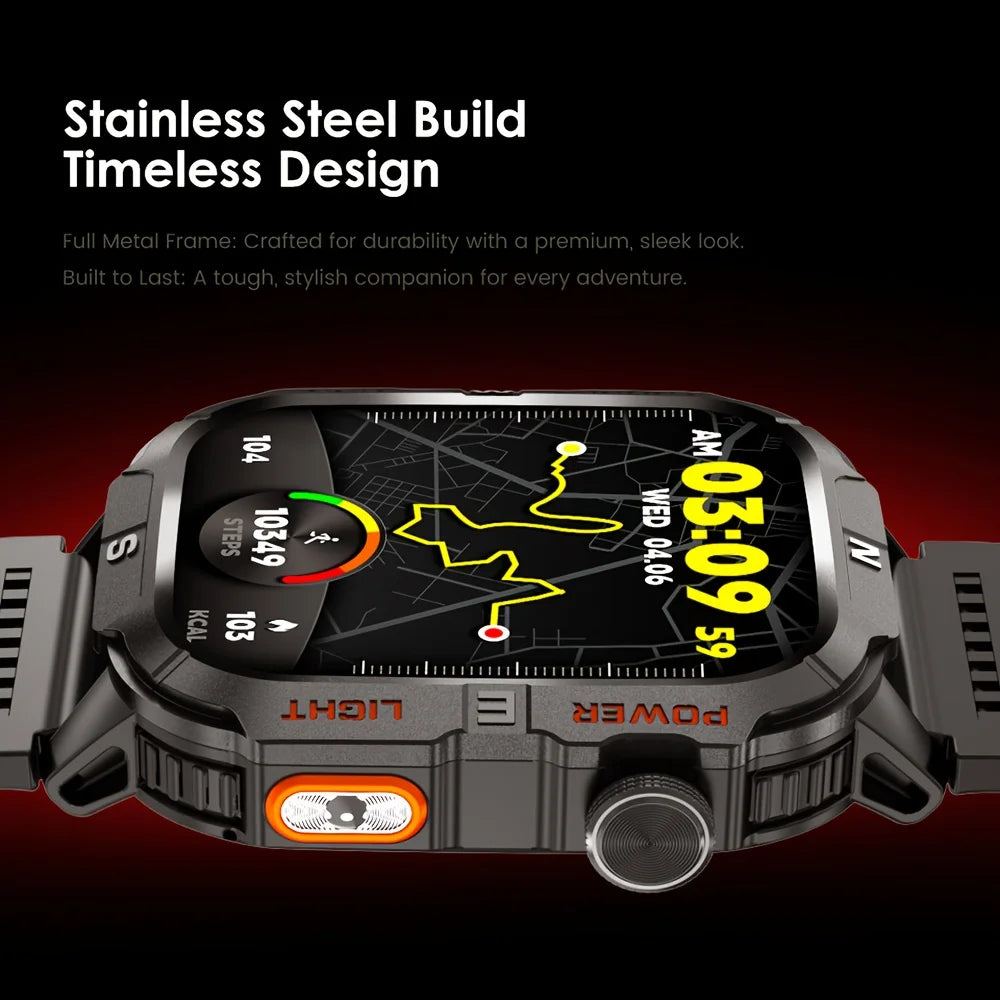 Outdoor GPS Sports Smartwatch with Compass & Calls