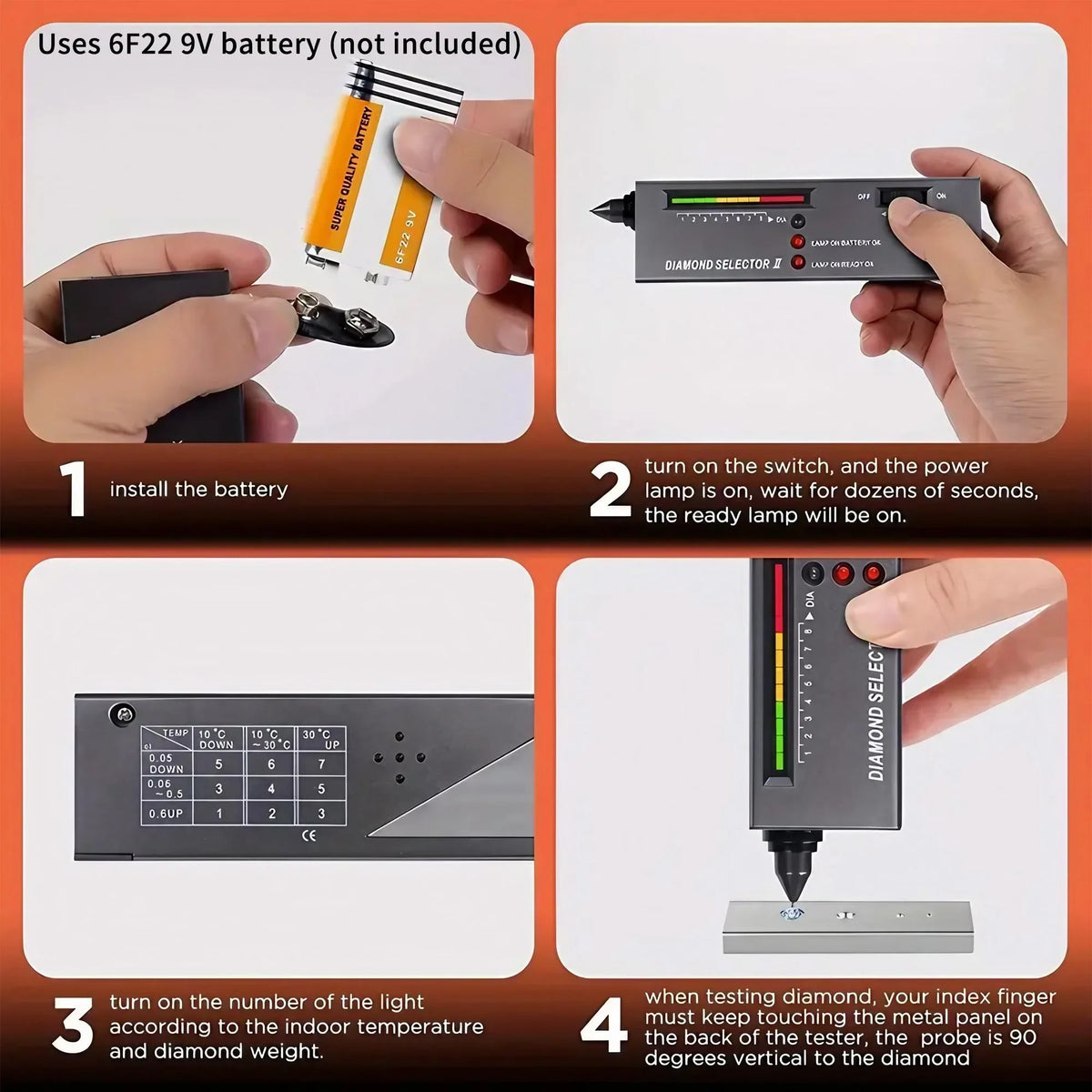 9V battery operation
