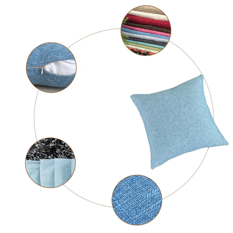 Linen-Blend Sofa Cushion Cover – Multiple Sizes