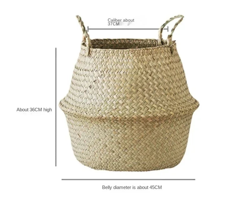 Handwoven Seagrass Storage Basket – Multiple Sizes