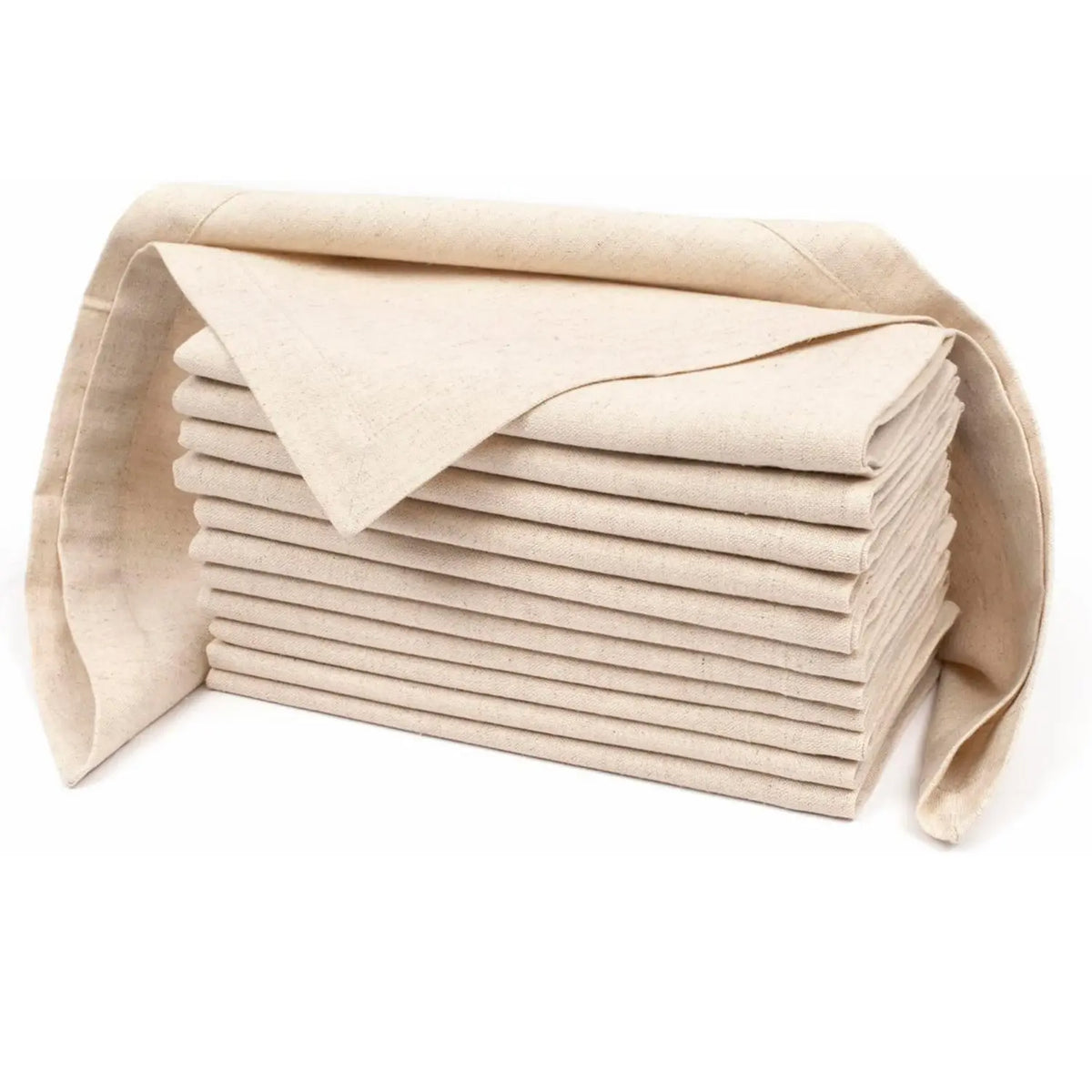 12-Piece Linen Dinner Napkin Set for Table Settings