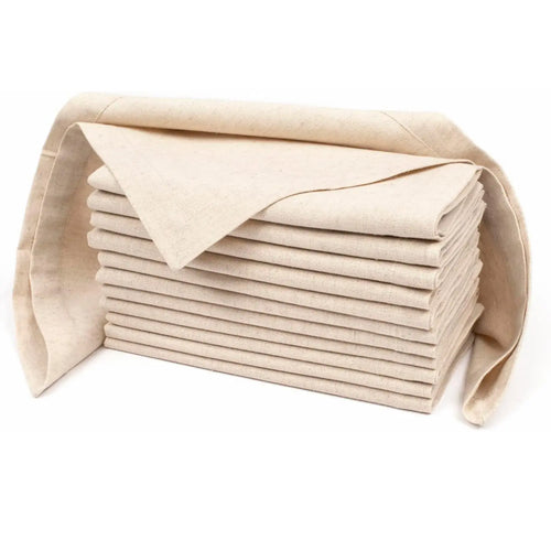 12-Piece Linen Dinner Napkin Set for Table Settings