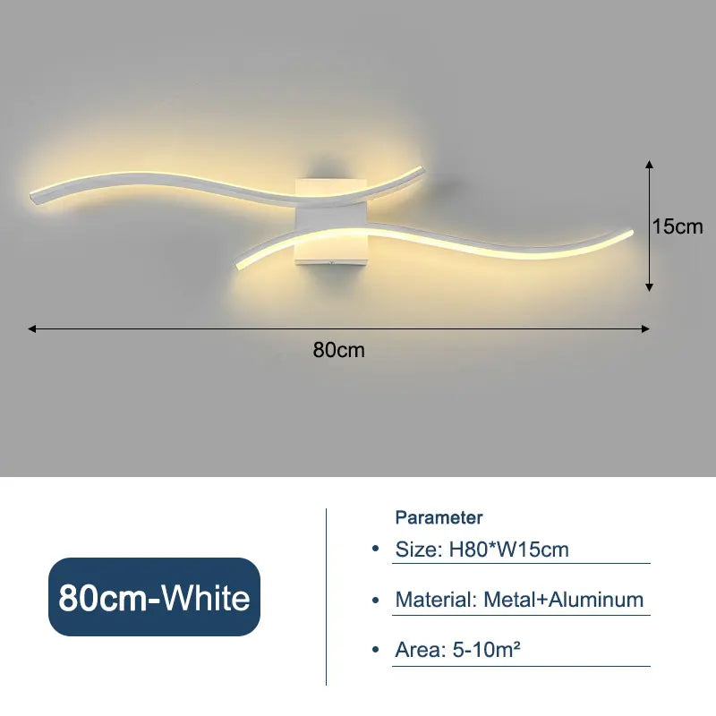 Indoor LED Wall Lamps for Corridor Bedroom Aluminum LED Wall Sconce Wall Lighting Fixtures for TV Background AC85-265V Home