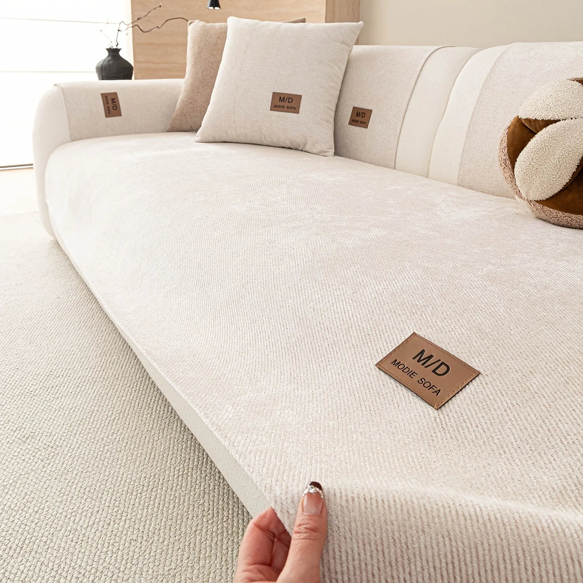 Non-Slip Chenille Sofa Cover Mat – Multiple Sizes