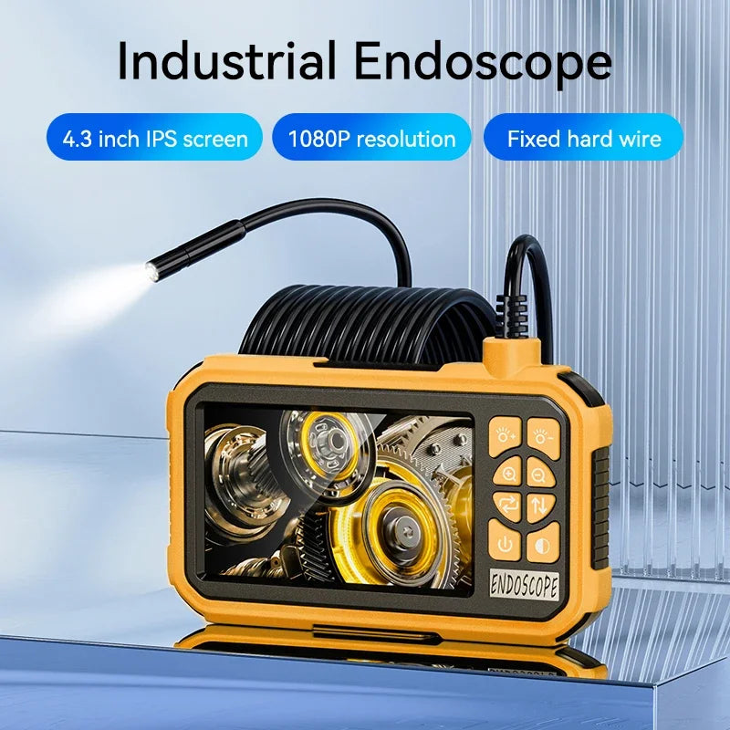 FUERS 1/5/10/20/30M Single/Dual Lens Endoscope Camera 1080P Semi-Rigid Snake Camera Sewer Cable 2600mAh Battery for Pipeline