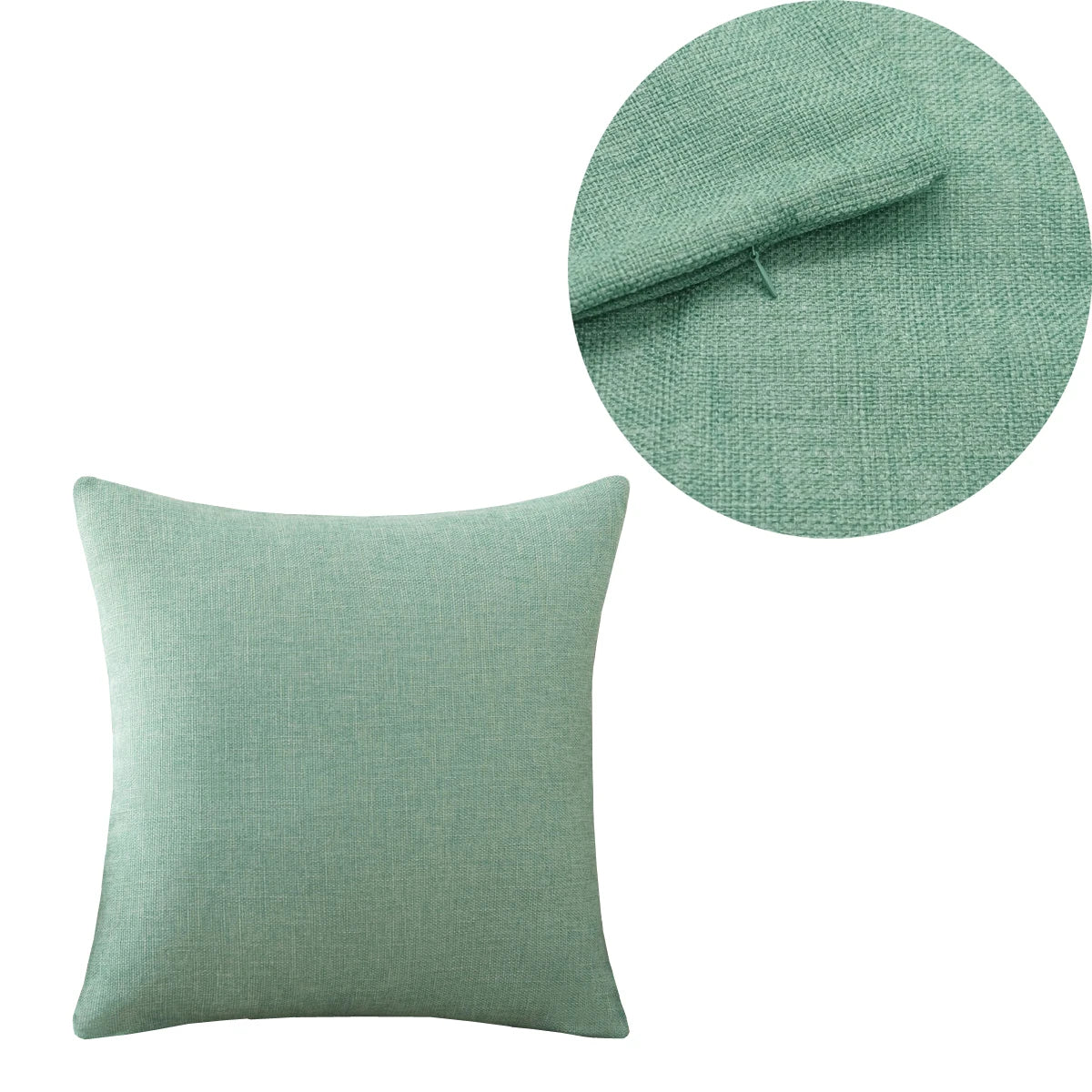 Solid Linen-Blend Cushion Cover – Multiple Sizes
