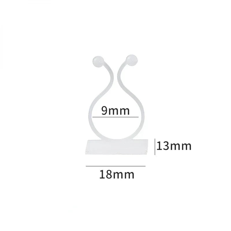 20Pcs Plant Climbing Wall Clips Vine Buckle Hook Rattan Clamp Fixator Self-Adhesive Plant Stent Invisible Vine Climbing Fixed