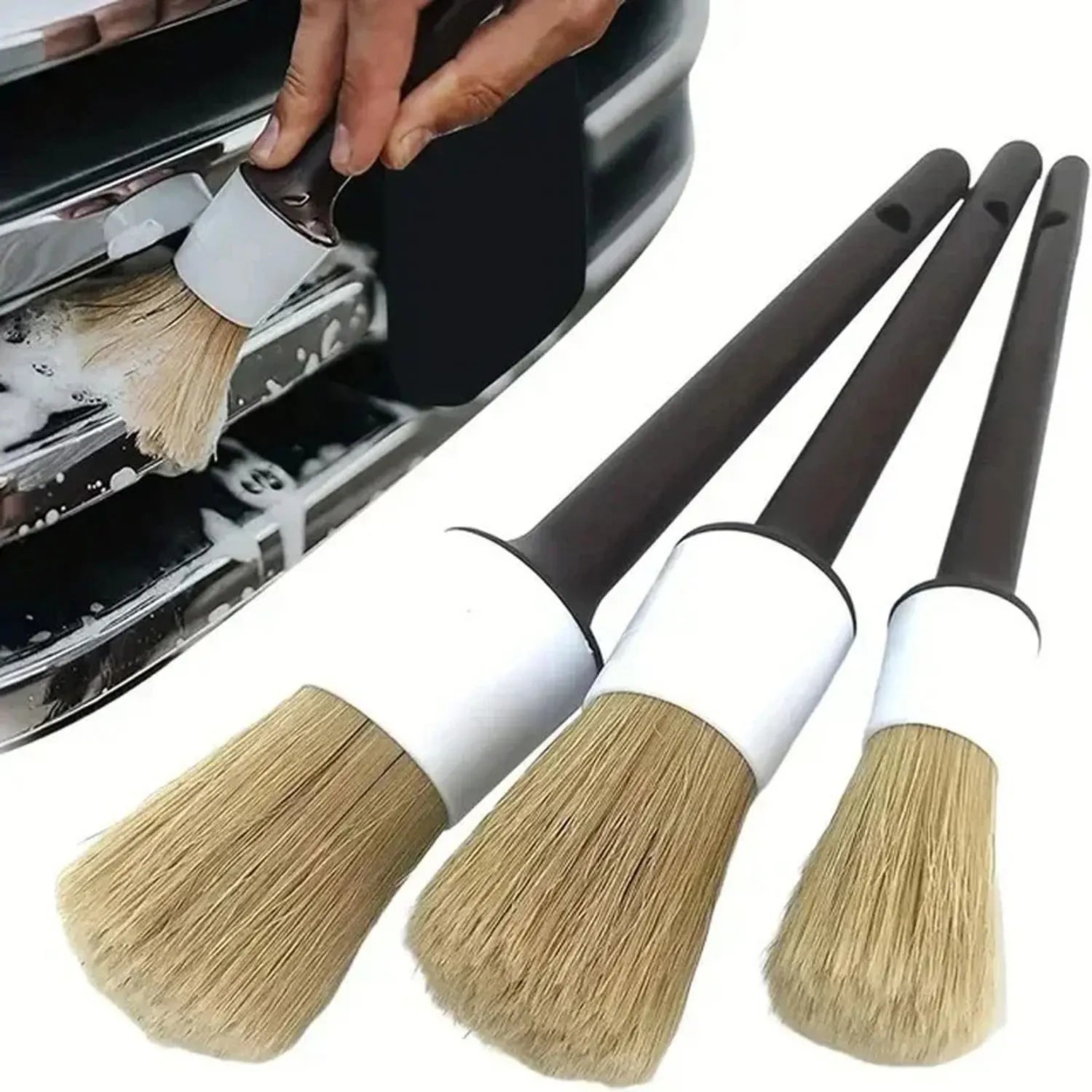 3-Piece Car Detailing Brush Set — product image 2