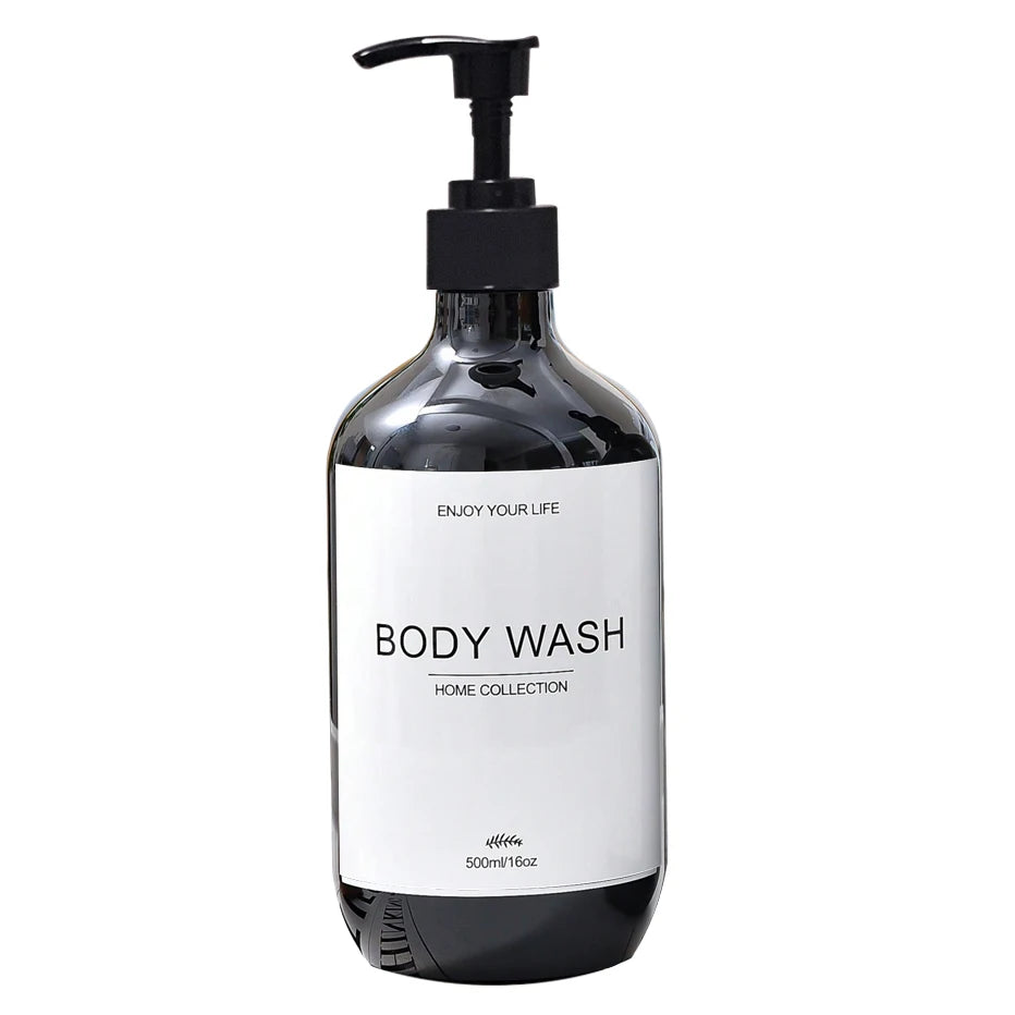 500ml Shower Dispenser Bottle – Shampoo, Conditioner & Body Wash Labels