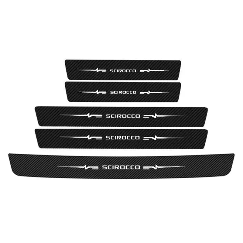 Car Door Sill Protector Stickers For Volkswagen SCIROCCO Logo Anti-Scratch Threshold Rear Trunk Strip Decorative Car Accessories