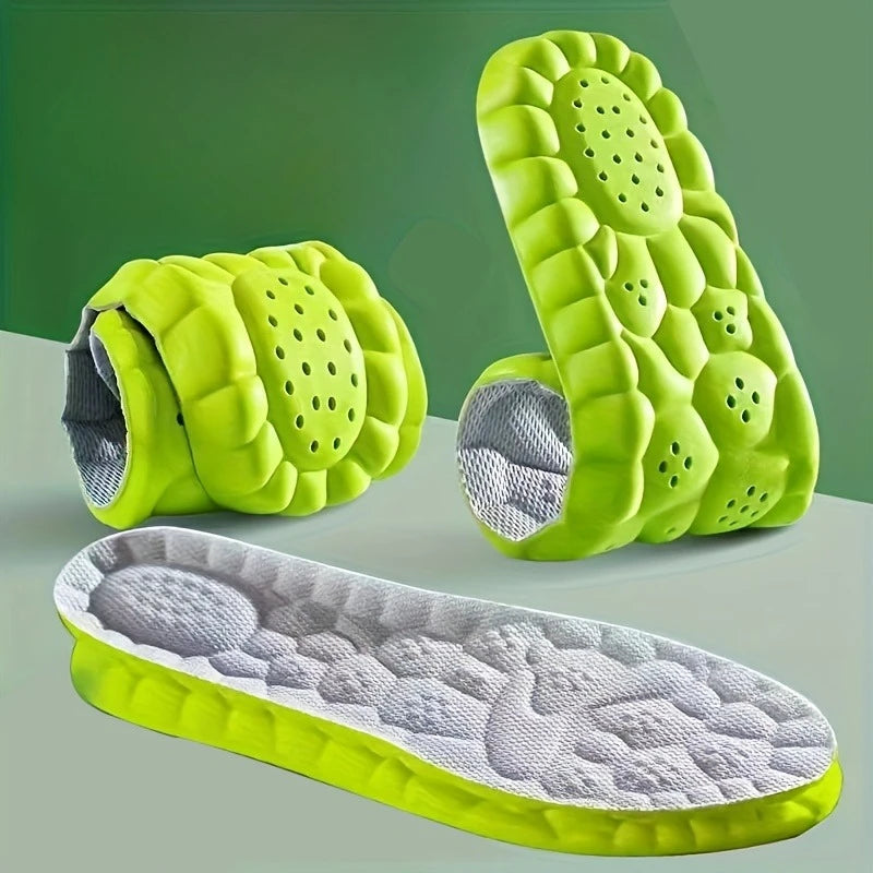1pair Sponge Sports Shoe Insoles, Shock-Absorbing, Comfortable, Breathable, for Men, Women, Running Accessories