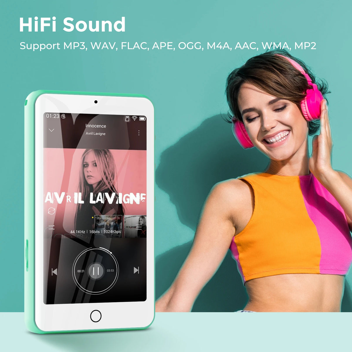 TIMMKOO Q5 4-Inch Wi-Fi & Bluetooth MP3/MP4 Player