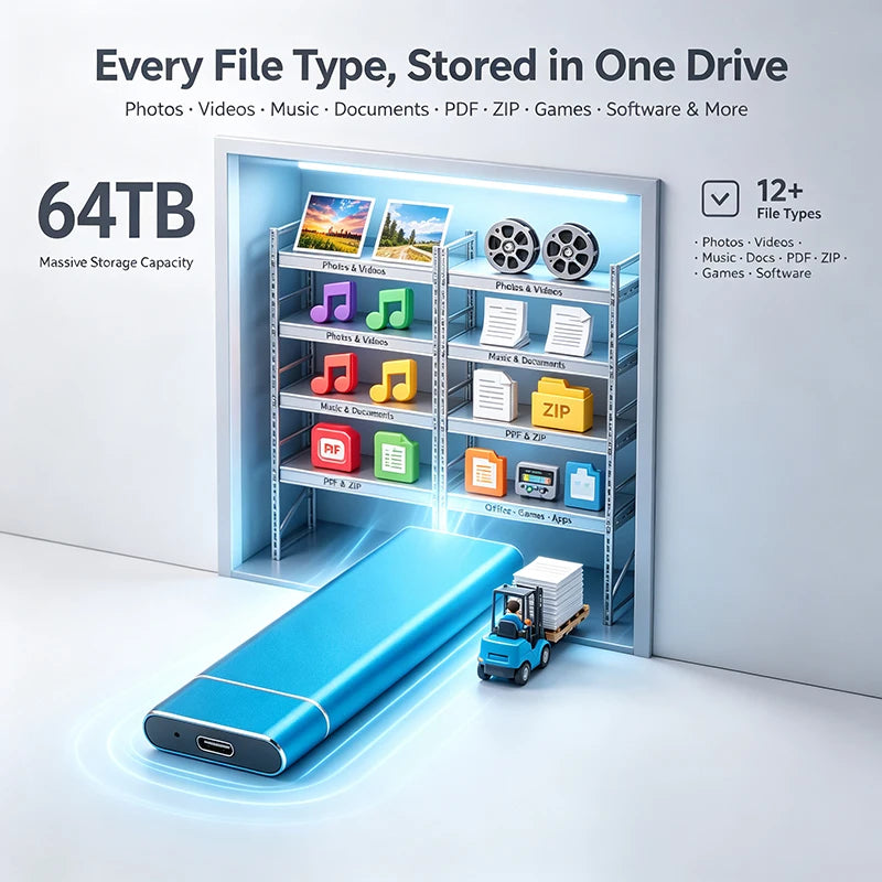 Portable USB-C External SSD with USB 3.1