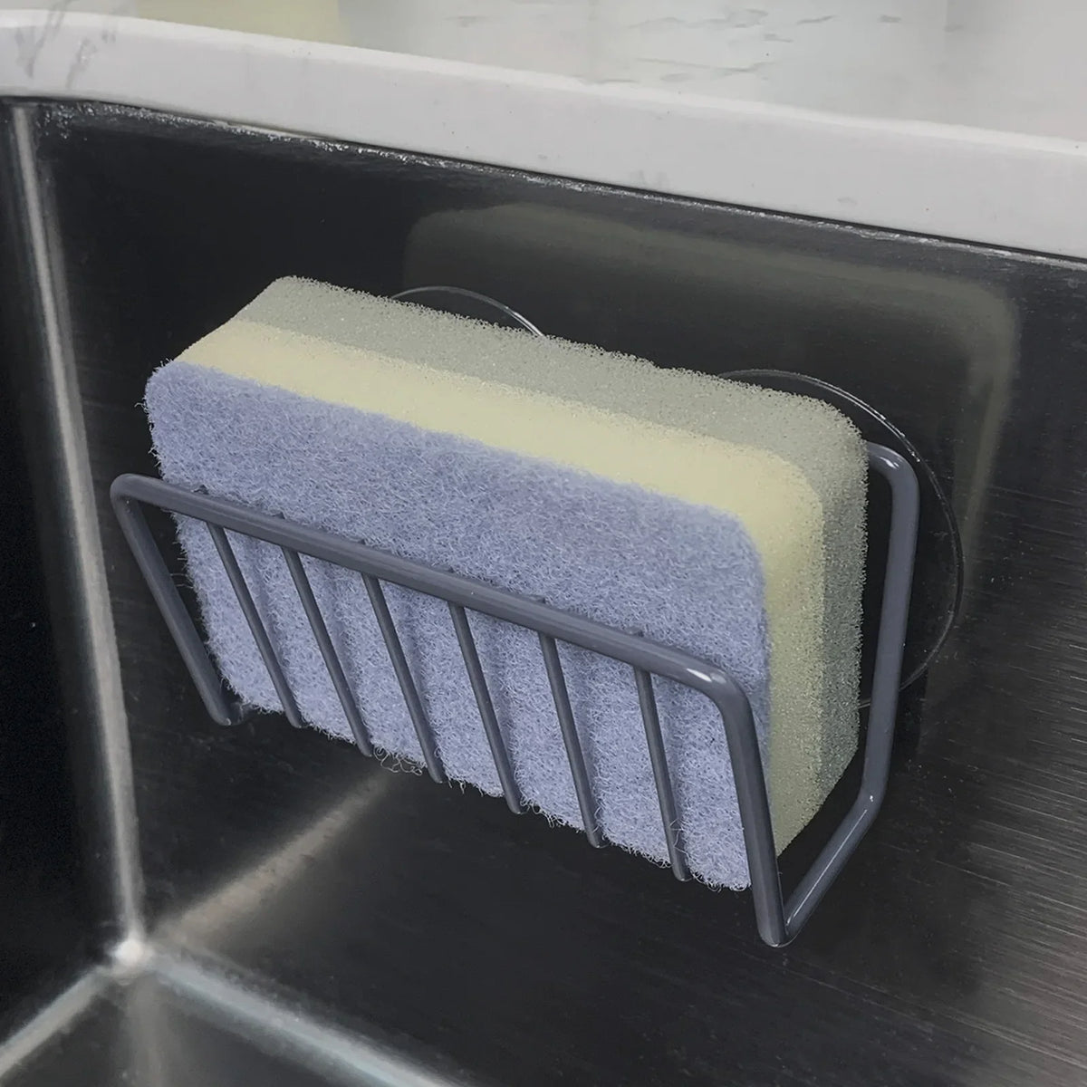 Stainless Steel Sink Sponge Rack – No-Drill Drain Holder