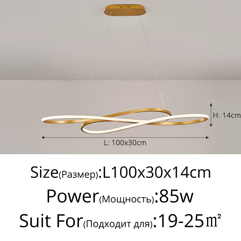 Nordic Simple LED Restaurant Pendant Lights Creative Light Luxury Dining Room Large Chandelier Modern Home Indoor Lighting Lamps