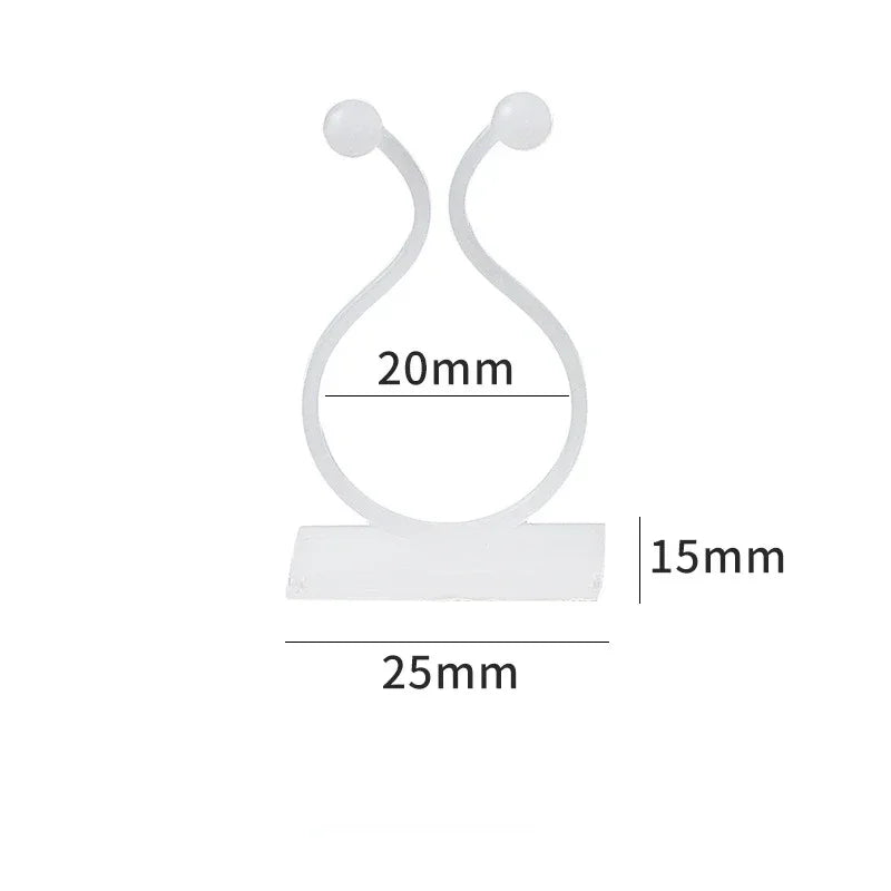 20Pcs Plant Climbing Wall Clips Vine Buckle Hook Rattan Clamp Fixator Self-Adhesive Plant Stent Invisible Vine Climbing Fixed