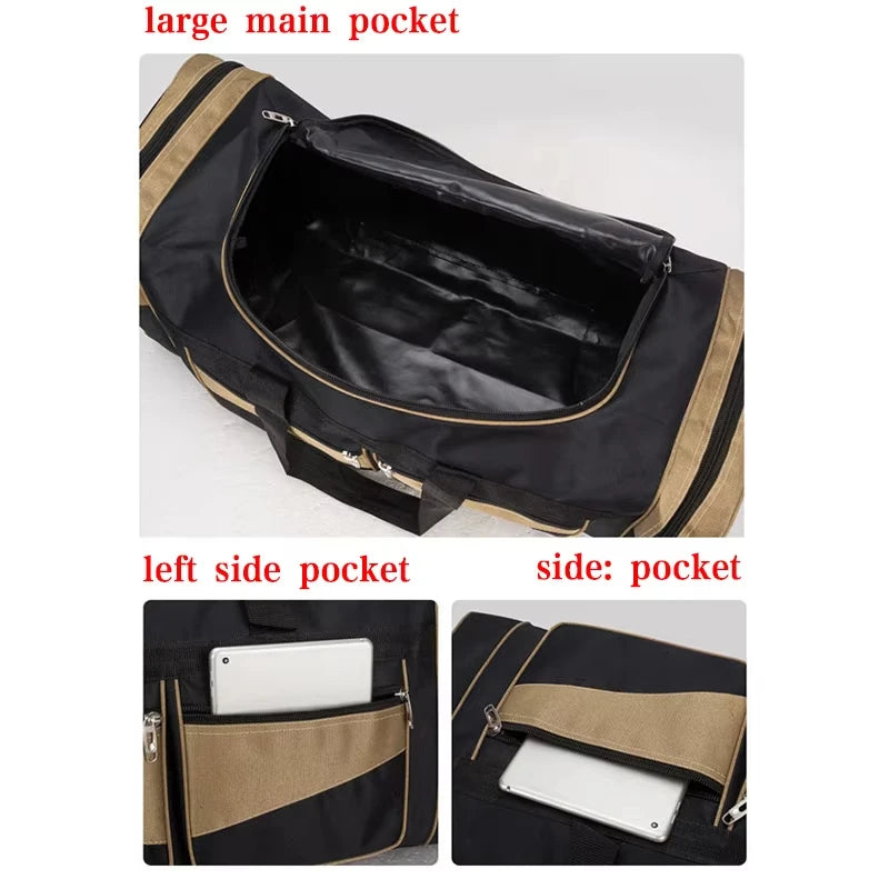 Large Luggage Travel Bag Camping Gym Fitness Handbags for Women Men Outdoor Sports Shoulder Storage Duffel Long Distance Bag 90L