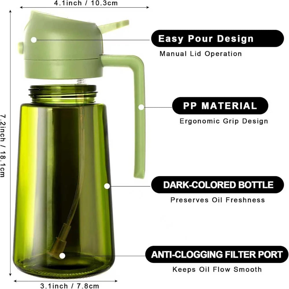 2-in-1 Oil Dispenser & Sprayer — 16 oz — product image 2