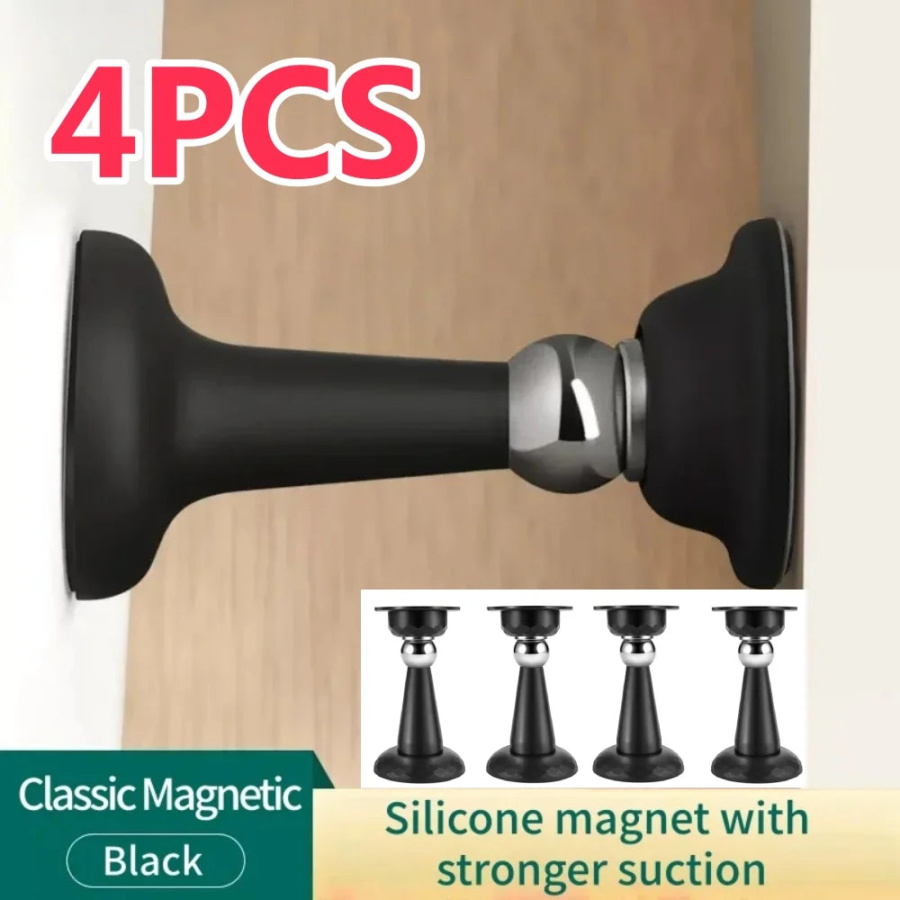 4/1PCS No-Drill Door Stopper For Room Door Fixed Wall Protection Anti-collision Household Silicone Strong Suction Floor Stopper