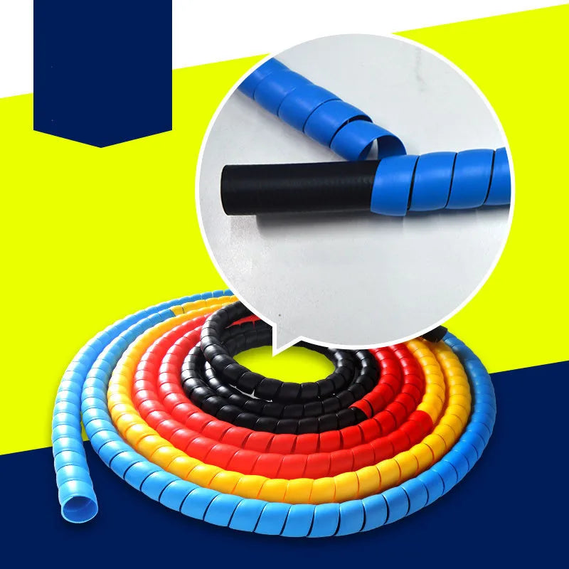 2m Flexible Spiral Cable Wrap, 8/10/12mm