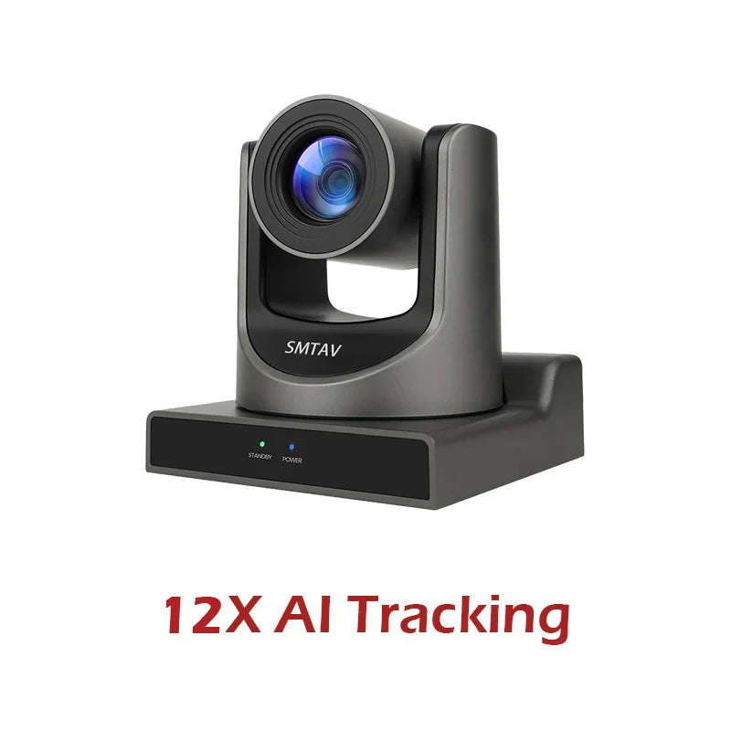 SMTAV AI Tracking NDI|HX PTZ Camera 20x 30x Video Conference Camera with POE HDMI SDI USB Output PTZ Church Broadcasting