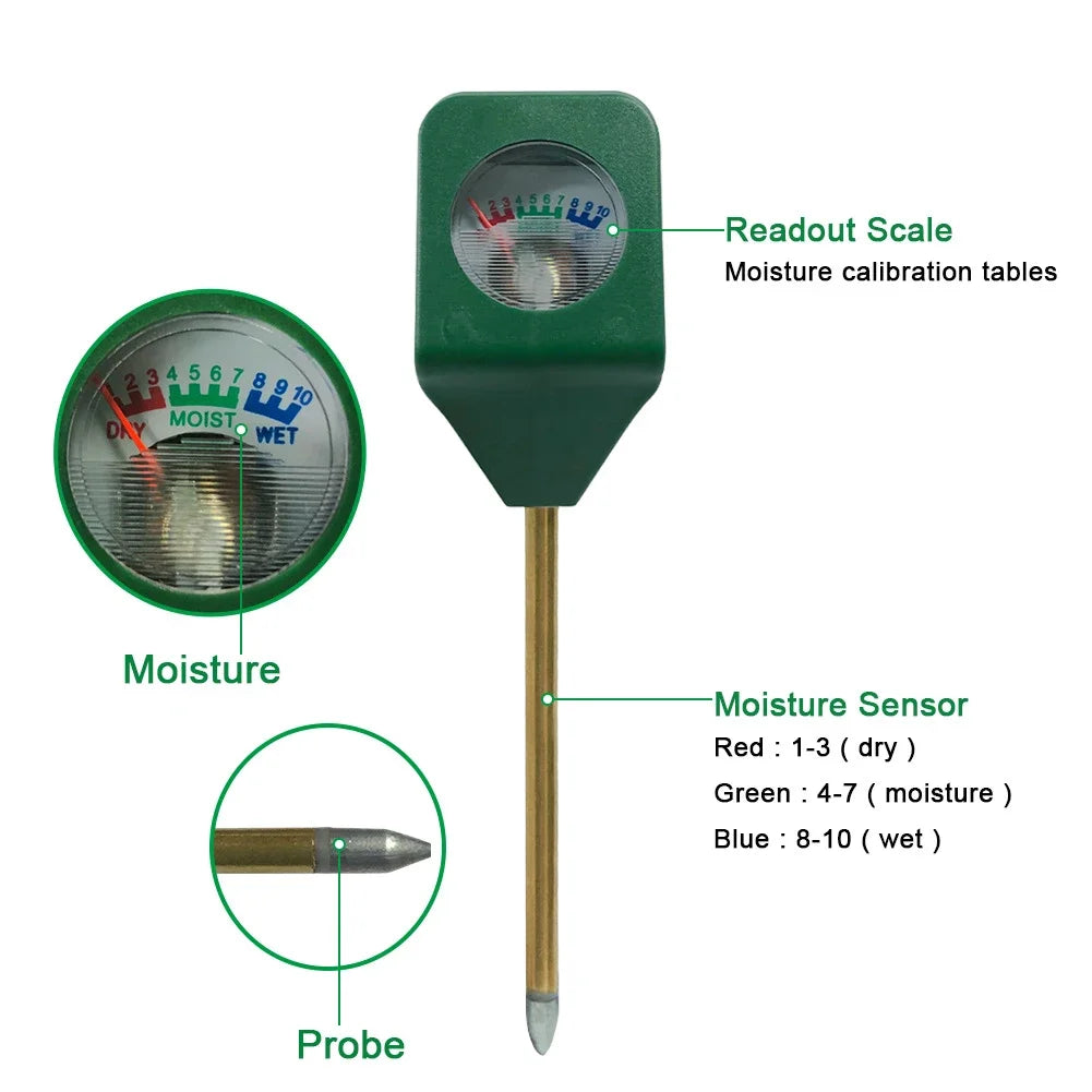 Mini Portable Hygrometer Tester Soil Moisture Meter Garden Plant Water Analyzer Home Flower Potted Soil Moisture Sensor Detector