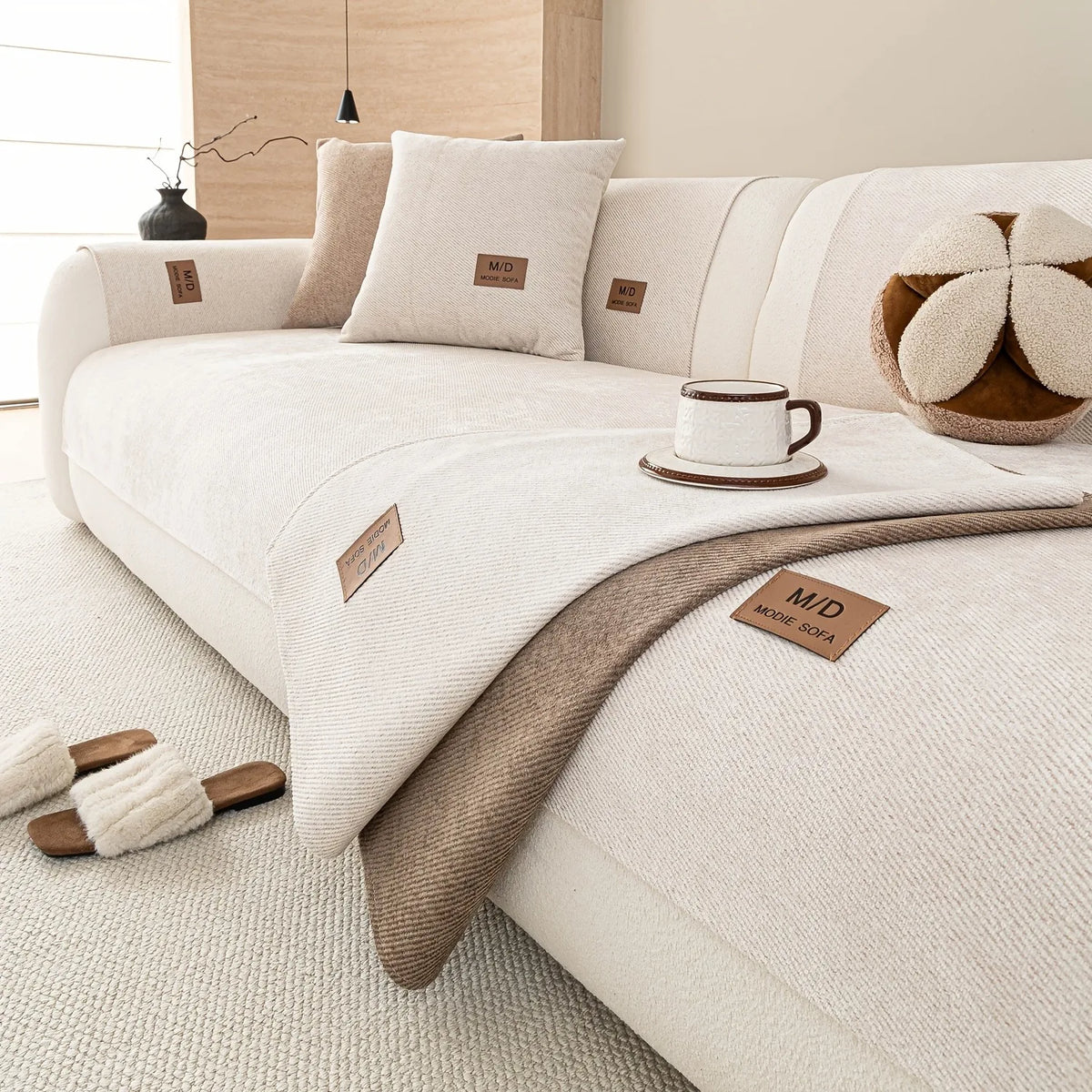 Non-Slip Chenille Sofa Cover Mat – Multiple Sizes