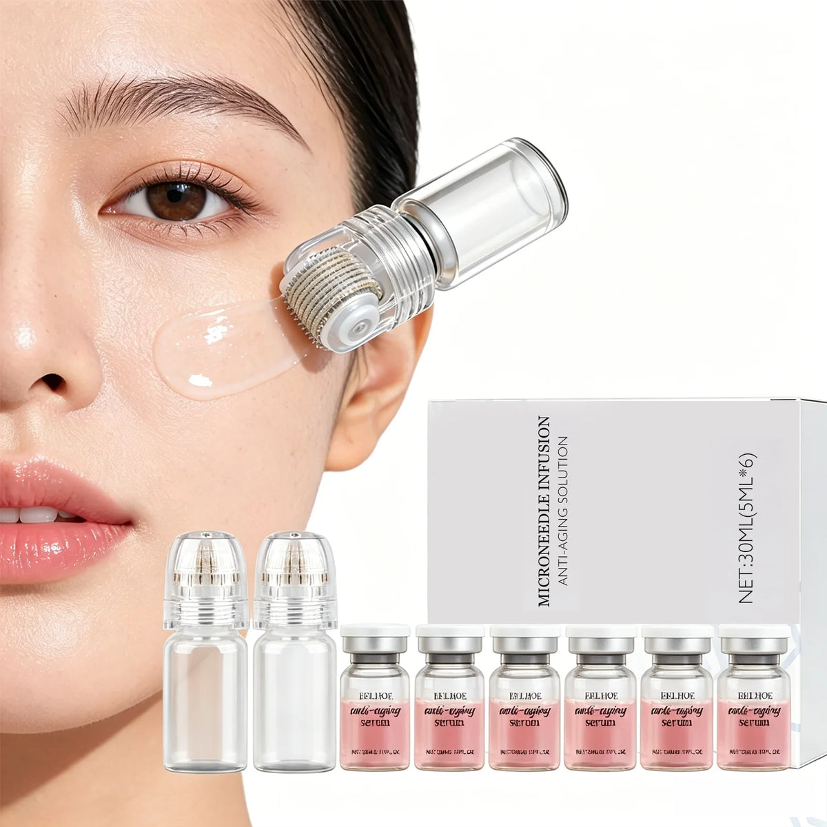 0.2mm Microneedle Roller & Moisturizing Essence Set