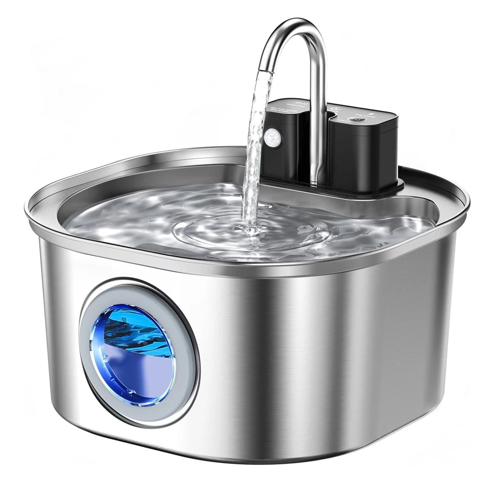 Sensor Cat Water Fountain — 3 L Stainless Steel
