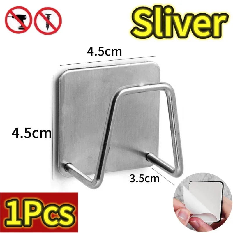 Stainless Steel Sink Sponge Holder – Self-Adhesive Drain Rack