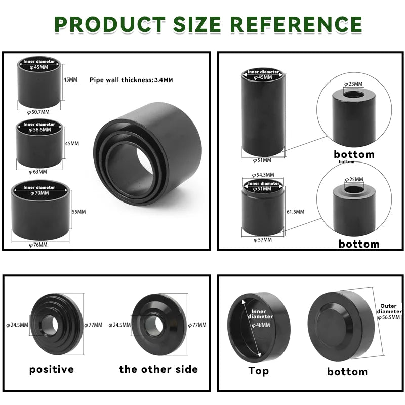 Receiving cups and tubes