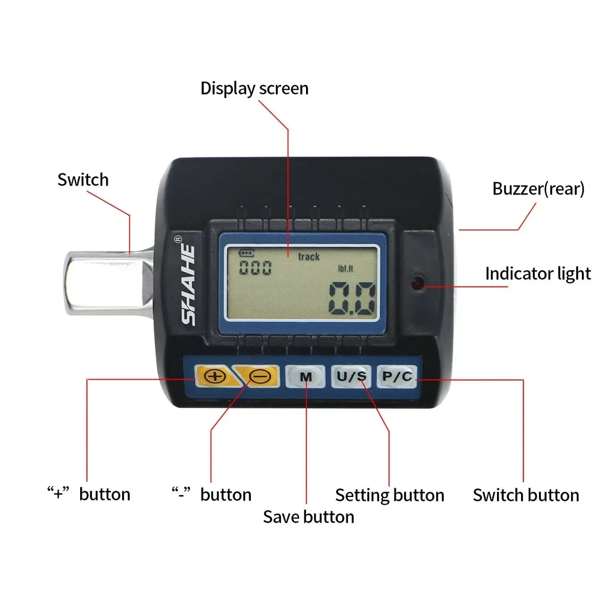 SHAHE ANC Digital Torque Adapter, 4 Models