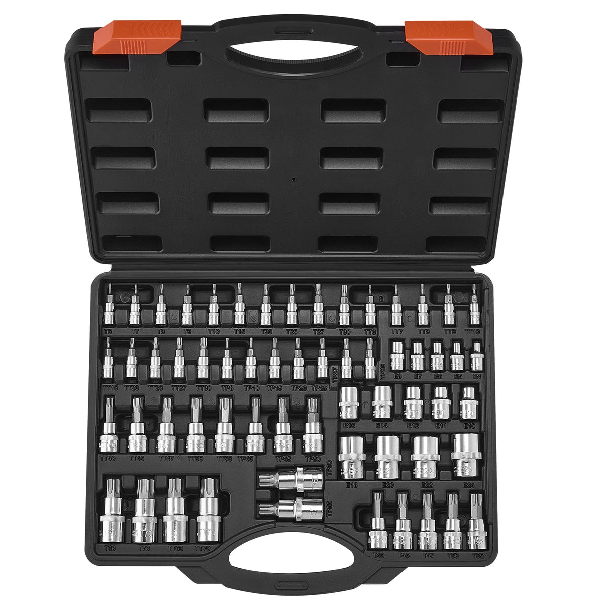 SucceBuy 60-Piece Torx & E-Torx Socket Set