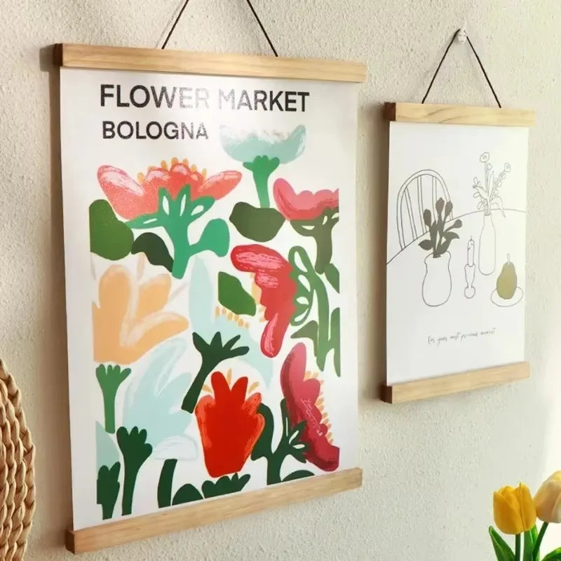 Magnetic Wooden Poster Hanger – 21–90 cm