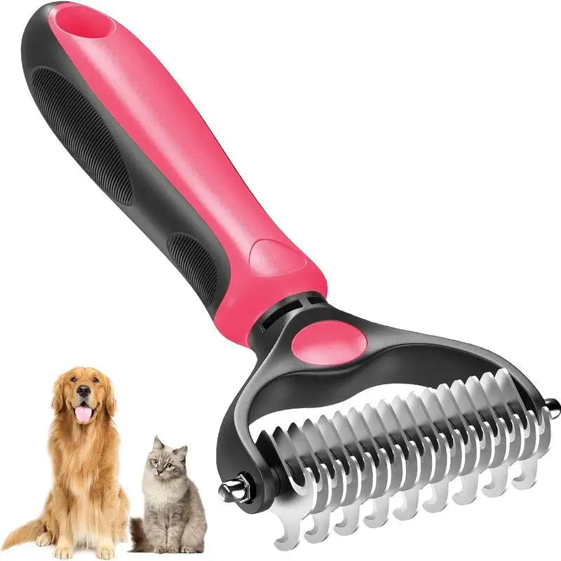 2-Sided Pet Deshedding & Dematting Brush