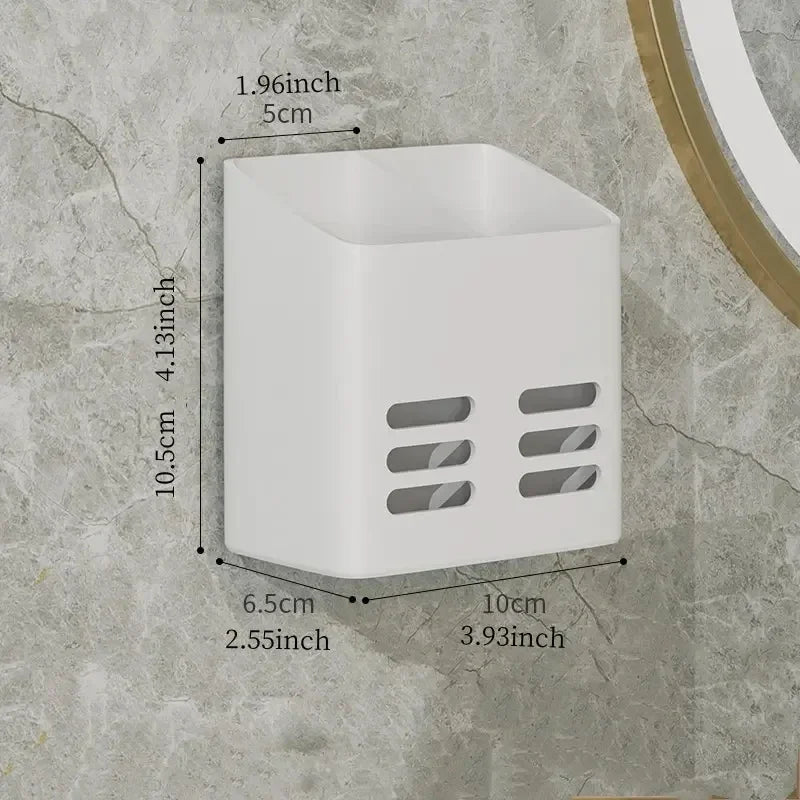 No-Drill Bathroom Wall Shelf – Toiletry & Skincare Organizer