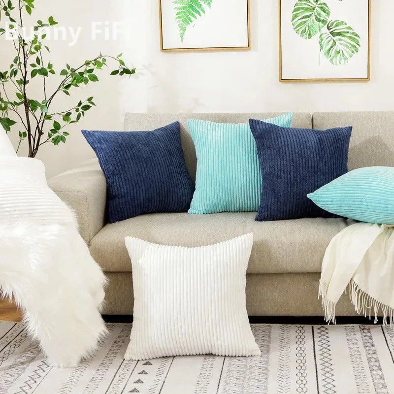 Striped Corduroy Cushion Cover – Multiple Sizes